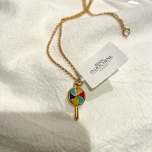 Gold Multicolor Lollipop Charm Necklace - Brand New with Tag!